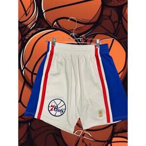 White 76ers Shorts